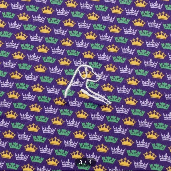 Rhoback Men's Crown Pattern Shirt - Purple and Yellow - Picture 3 of 5